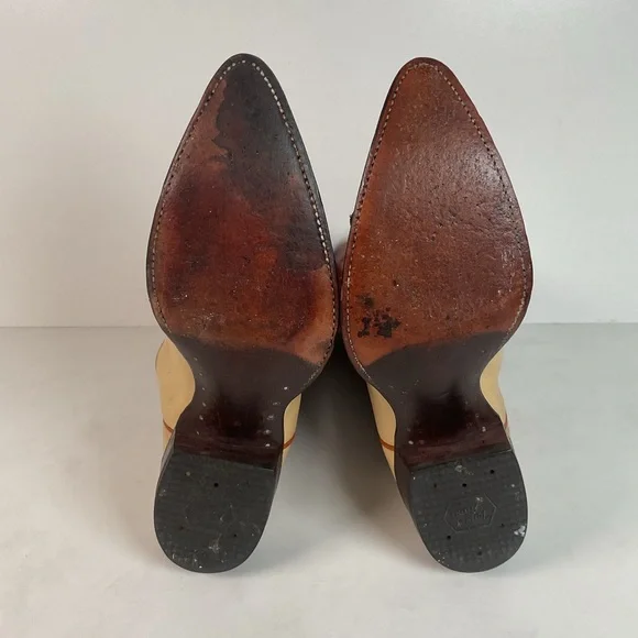Vintage Tony Lama Urban Cowboy Boots | Teju Lizard Wingtip | Gold Label | 10 D - Picture 2 of 16